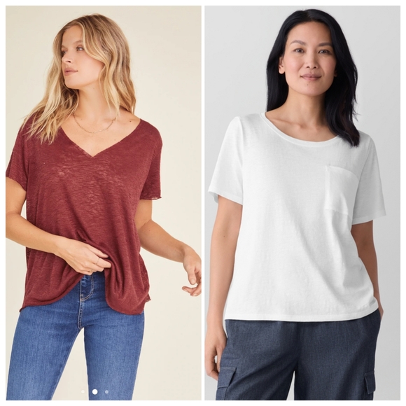 Eileen Fisher And Project Social Tee Bundle Women Med - Picture 1 of 16